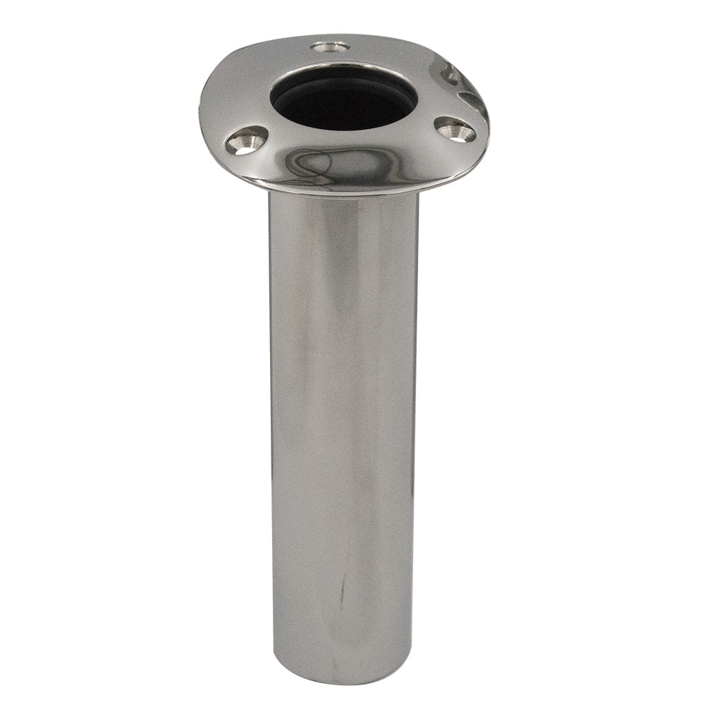 CE Smith 80 Series Standard Flush Mount Rod Holder 0 Degree Stainless Steel Cast Bottom Black Liner 536800C