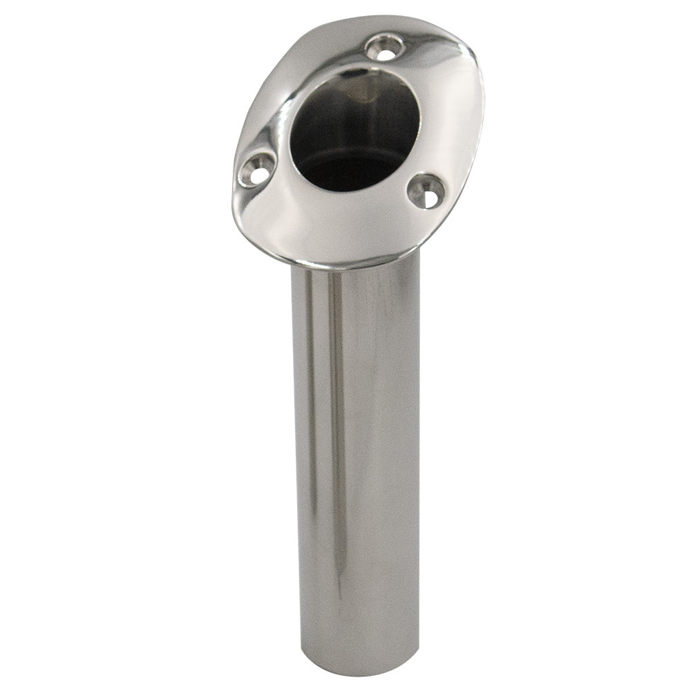 CE Smith 80 Series Standard Flush Mount Rod Holder 30 Degree Stainless Steel Cast Bottom Black Liner 536820C