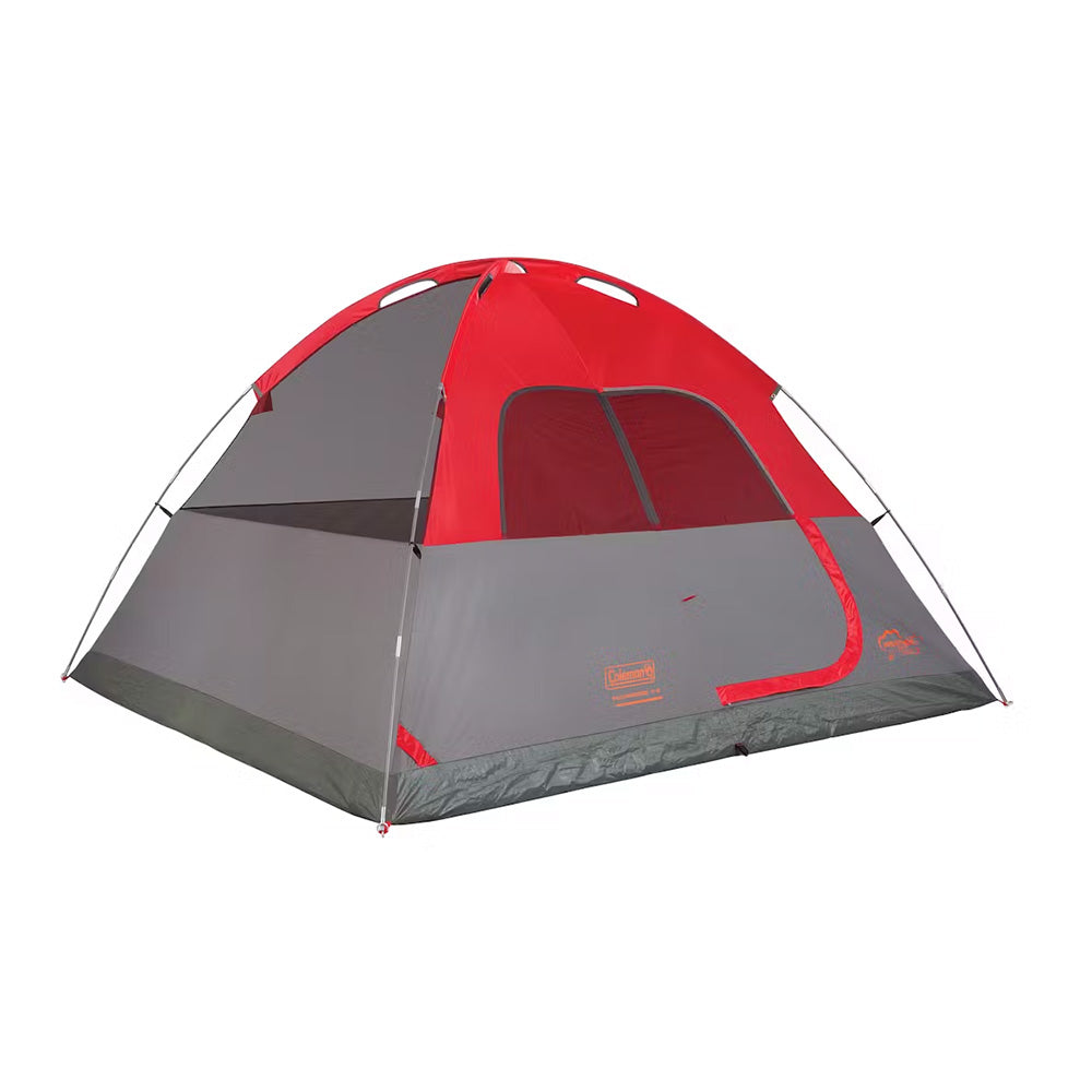 Coleman 6Person Flatwoods II Lightweight Dome Camping Tent Red 2207385