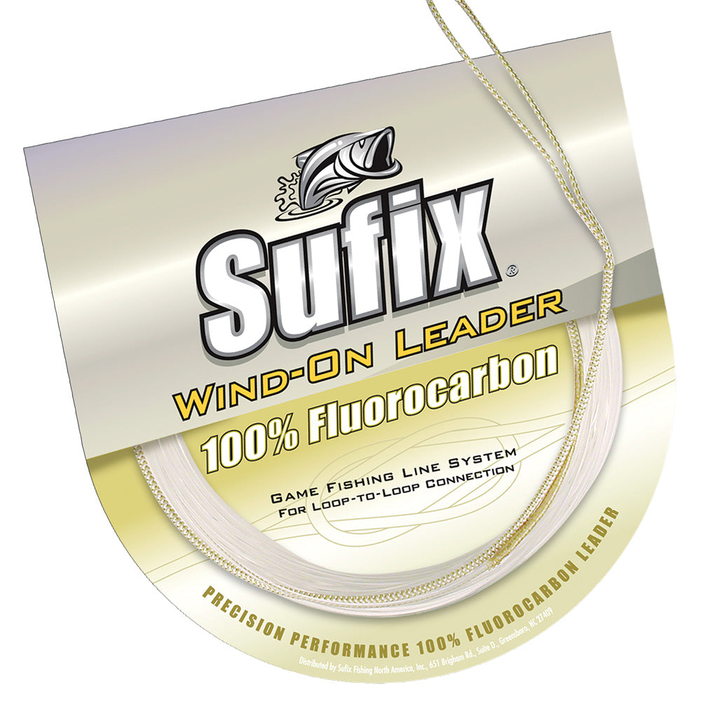 Sufix WindOn 100 Clear Fluorocarbon Leader 150lb 11 yds 700150F