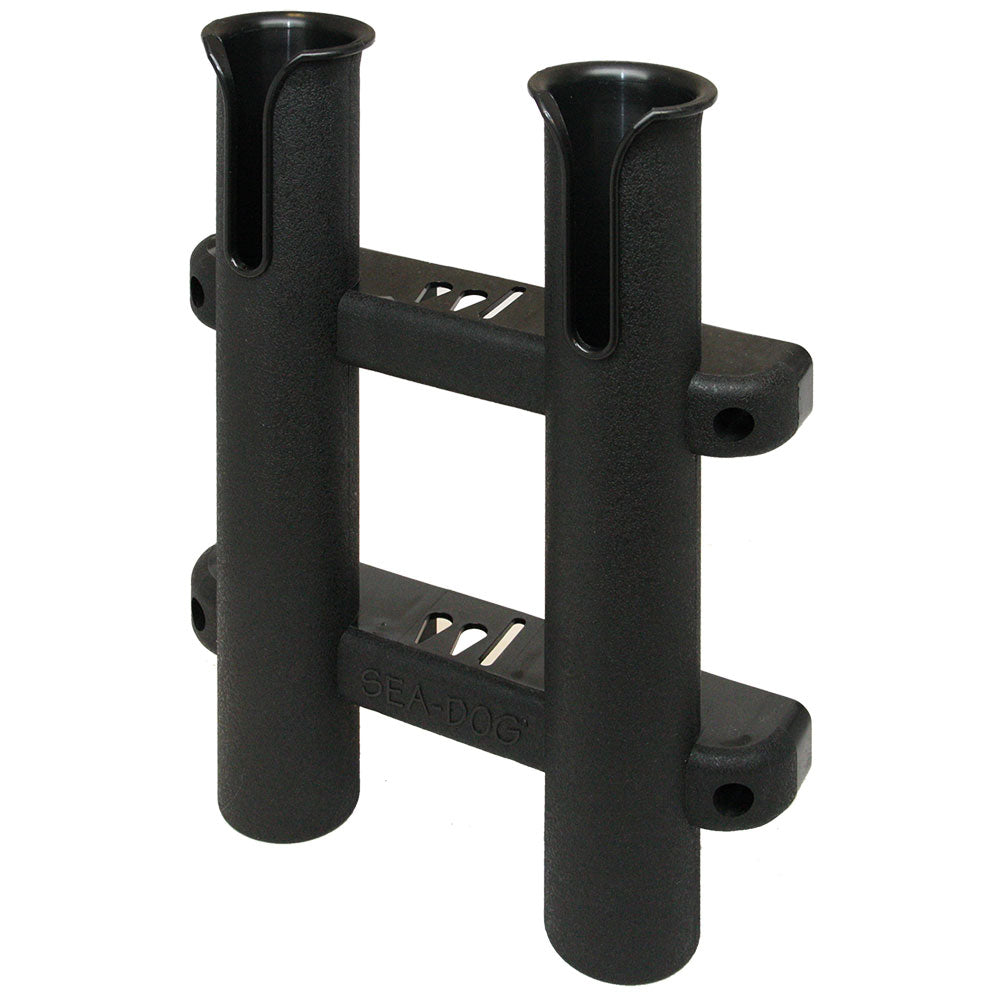 SeaDog Two Pole Side Mount Rod Storage Rack Black 3250291