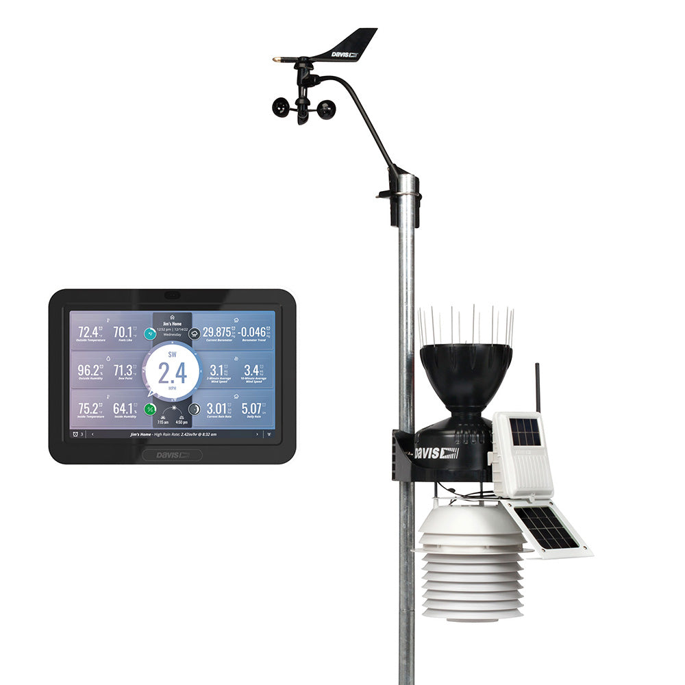 Davis Vantage Pro2 Wireless Weather Station wWeatherLink Console 24hr Fan Aspirated Radiation Shield 6253