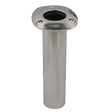 CE Smith 70 Series Standard Flush Mount Rod Holder  0 Degree  Stainless Steel  Cast Bottom  Black Liner 536700C