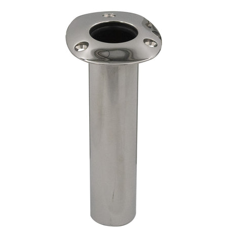 CE Smith 70 Series Standard Flush Mount Rod Holder  0 Degree  Stainless Steel  Cast Bottom  Black Liner 536700C