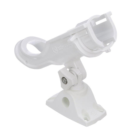 Attwood HeavyDuty Adjustable Rod Holder wCombo Mount  White 5009W4