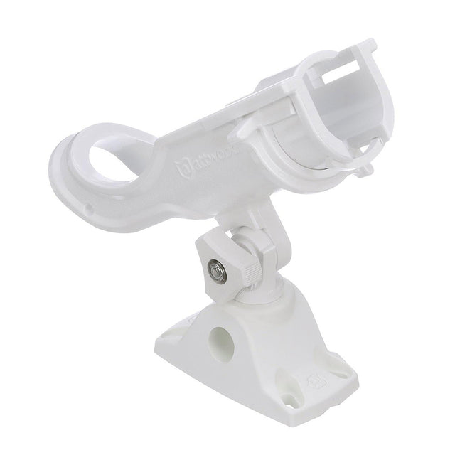 Attwood HeavyDuty Adjustable Rod Holder wCombo Mount  White 5009W4
