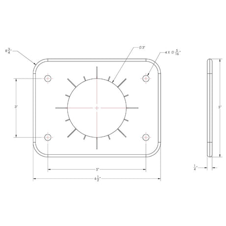 TACO Grand Slam 300 Universal Backing Plate fGS300  GS390  Pair BP0300BSY1