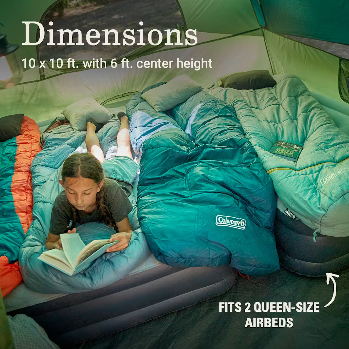 Coleman Sundome 6-Person Camping Tent - Spruce Green [2206837]