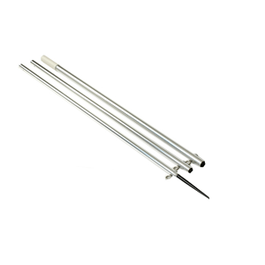 Lees 12 MKII Bright Silver Pole wBlack Spike  1 38 OD AO8712CR