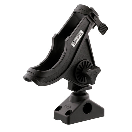 Scotty 280 Bait CasterSpinning Rod Holder w241 DeckSide Mount  Black 280BK