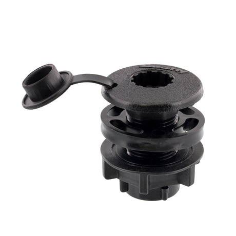 Scotty Compact Threaded Round Deck Mount 444BK