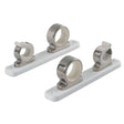 TACO 2Rod Hanger wPoly Rack  Polished Stainless Steel F1627511