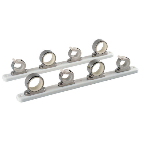 TACO 4Rod Hanger wPoly Rack  Polished Stainless Steel F1627521