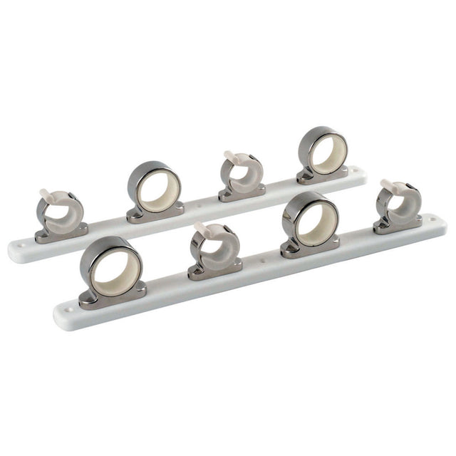 TACO 4Rod Hanger wPoly Rack  Polished Stainless Steel F1627521