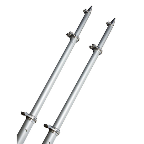 TACO 18 Deluxe Outrigger Poles wRollers  SilverSilver OT0318HDVEL