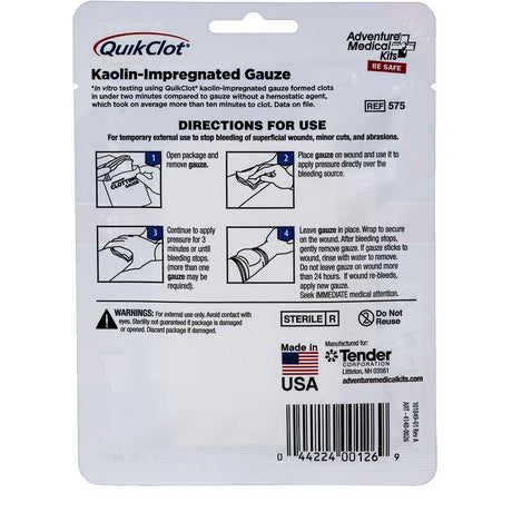 QuikClot Advanced Clotting Gauze  3 x 4 50200026