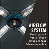 Coleman OneSource Rechargeable 4Person Camping Dome Tent wAirflow System  LED Lighting 2000035457