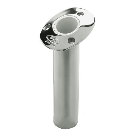 CE Smith Flush Mount Rod Holder  15 Degree  9 Depth  Stainless Steel  Cast Gimbal  White Vinyl Liner 53671CA