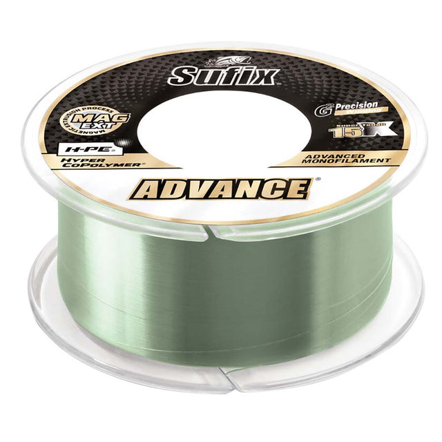 Sufix Advance Monofilament  20lb  LowVis Green  330 yds 604120G