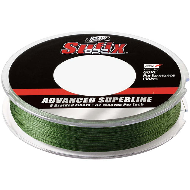 Sufix 832 Advanced Superline Braid  10lb  LowVis Green  300 yds 660110G