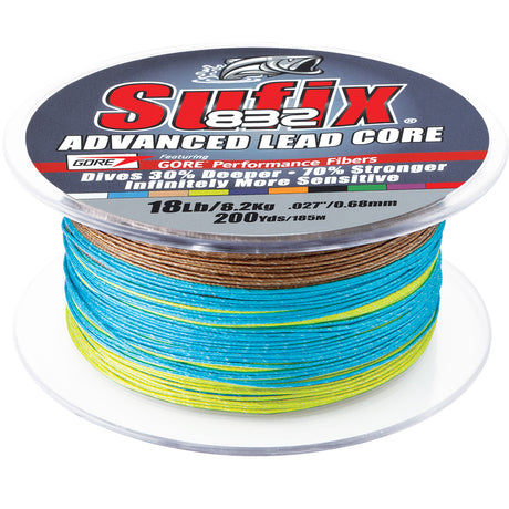 Sufix 832 Advanced Lead Core  12lb  10Color Metered  200 yds 658212MC